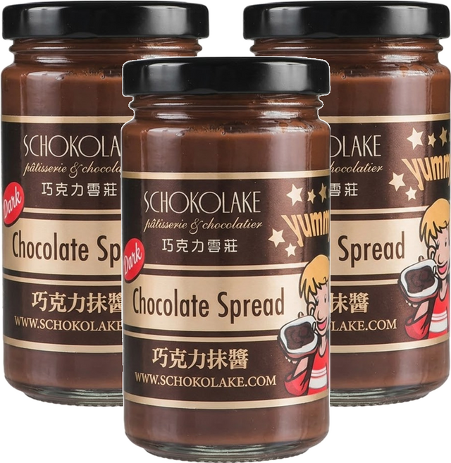 SCHOKOLAKE 巧克力雲莊 巧克力抹醬, 250g, 3罐