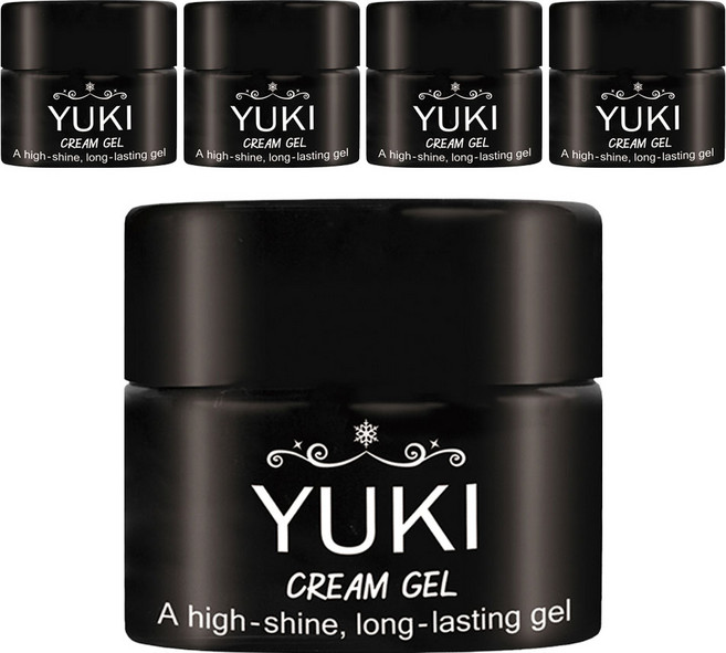 YUKI 乳霜卸甲透明凝膠, 透明, 5g, 5個