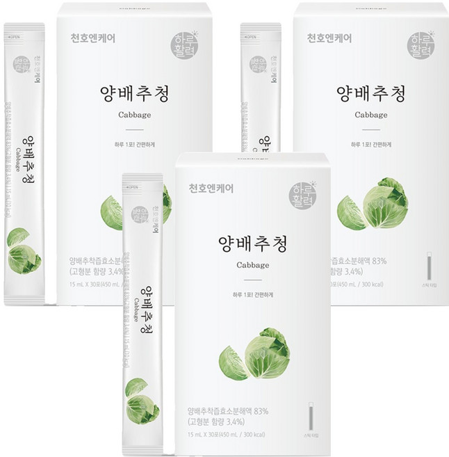 천호엔케어 양배추청, 450ml, 3개