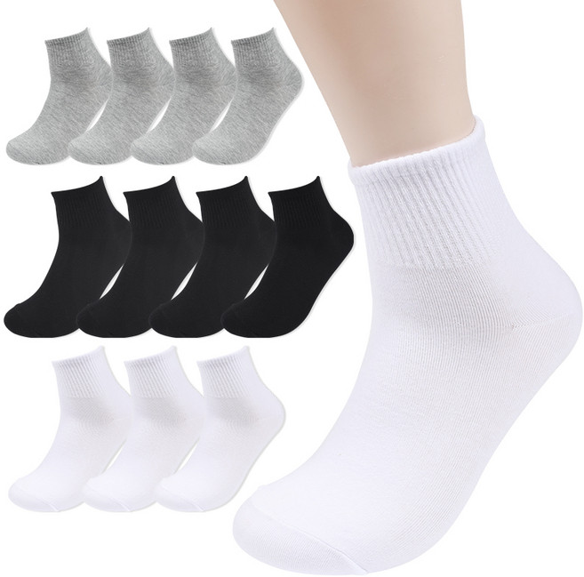 삭스판다 남성용 국산 스포츠 커버 중목 양말 12켤레 세트