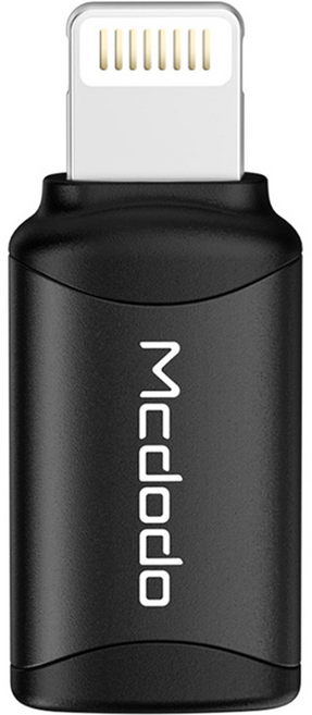 맥도도 C타입 to 라이트닝 젠더, 26.7mm, 블랙, 1개