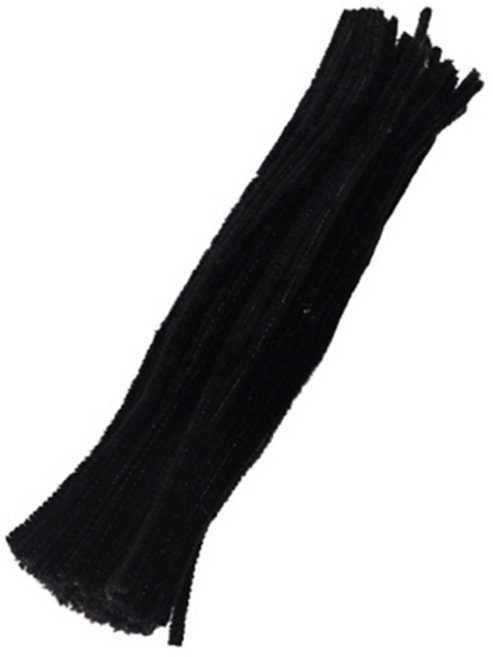 마다꾸미 털달린 공예철사, 200개, 08 블랙