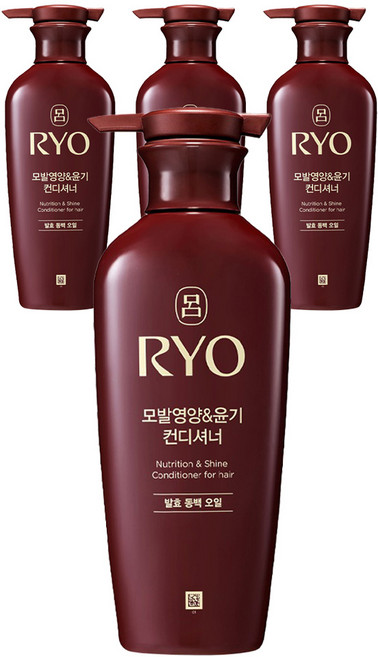 려 모발영양 윤기 발효 동백 오일 컨디셔너, 400ml, 4개