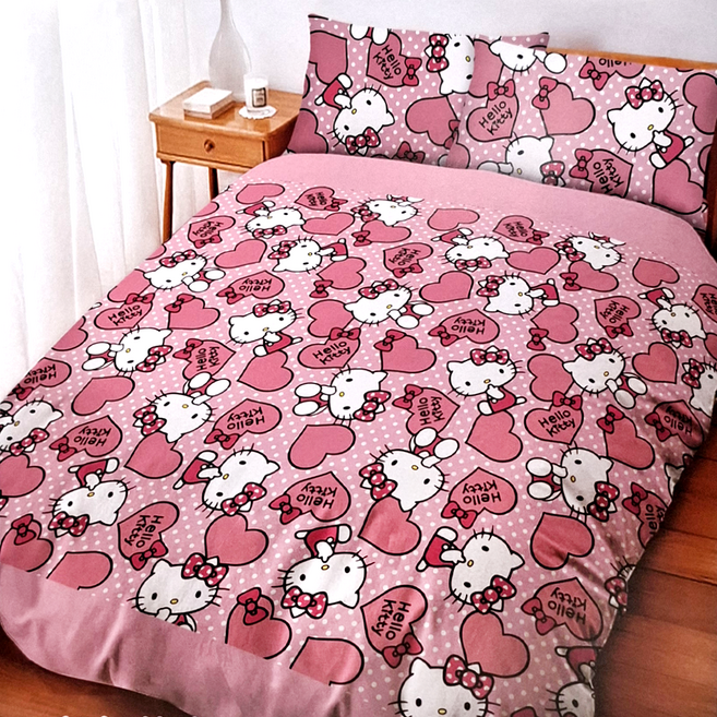 LoveCity 寢城之戀 台灣製 三麗鷗正版授權 混紡棉 床包枕套組