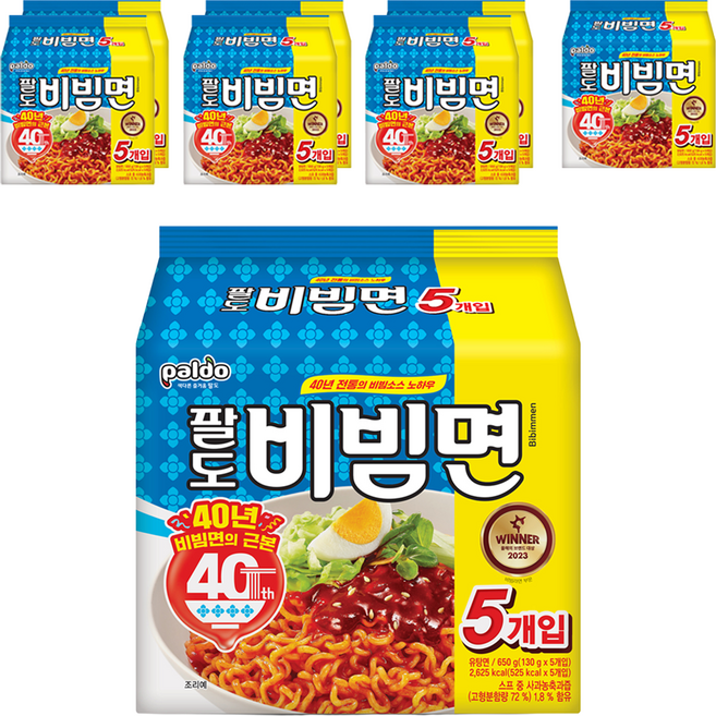 paldo 八道 韓式香辣冷拌麵 130g, 40入