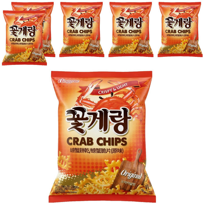 Binggrae 螃蟹餅乾 原味, 70g, 6包