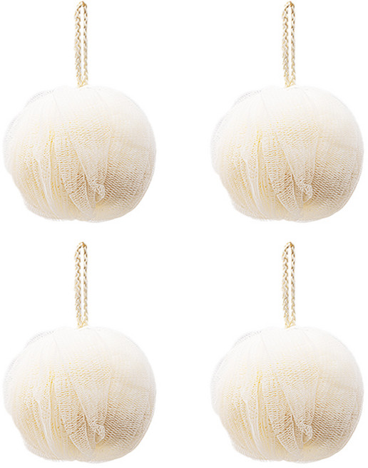 생활공식 양파 샤워볼 세트, 아이보리, 1개입, 4개