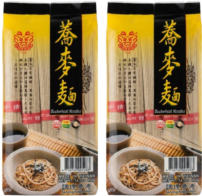 龍口 蕎麥麵 全素, 400g, 2包