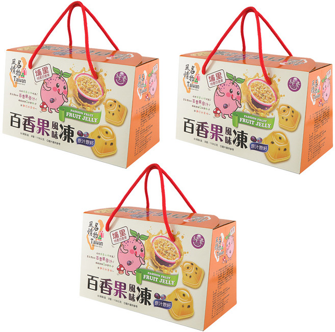 Taiwan 風情名物 埔里百香果風味凍, 1kg, 3盒