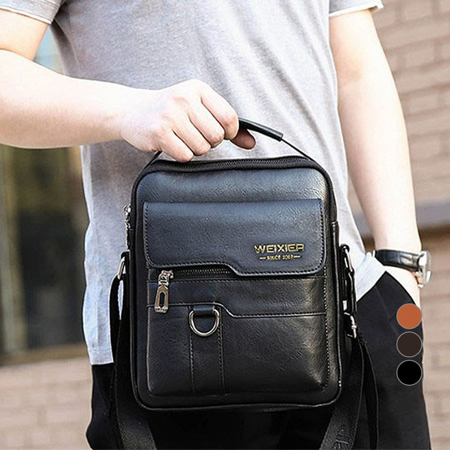 WEIXIER 엘쏘 레트로 메신저 숄더백 남성 가방