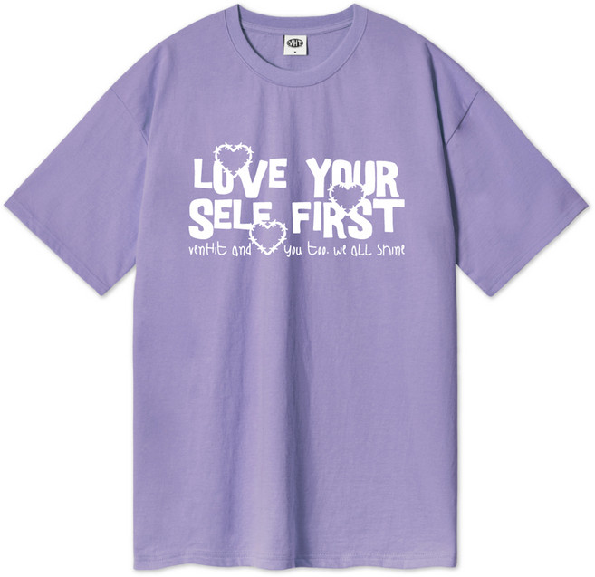 벤힛 Love heart 오버핏 통기성 반팔 티셔츠