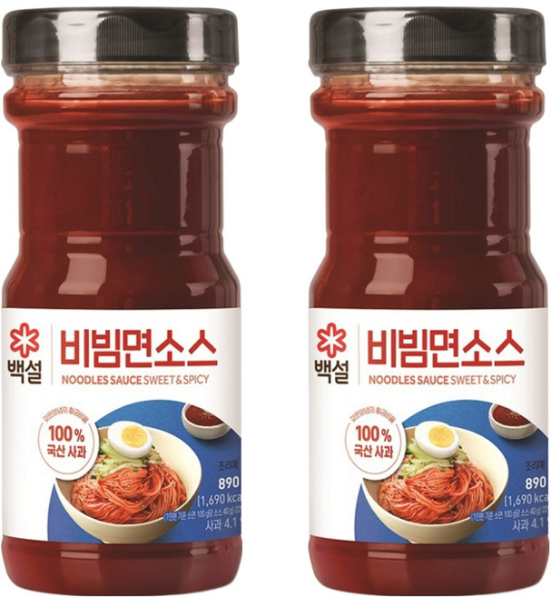 백설 비빔면소스, 2개, 890g