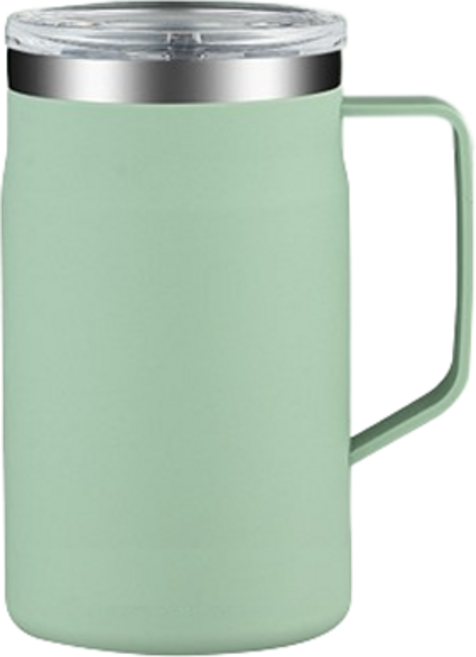 젤루뚝 워터하마 스테인리스 데스크 머그컵 텀블러 650ml, 말차그린, 1개