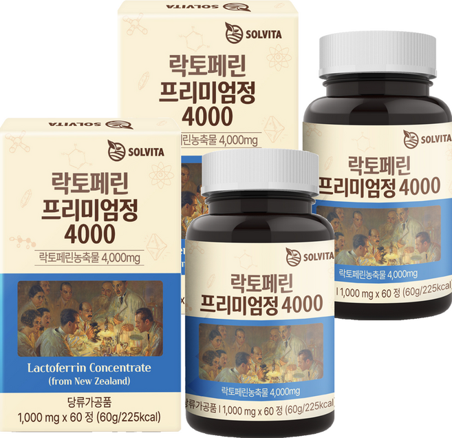 솔비타 락토페린 프리미엄정 4000 60g, 60정, 2개