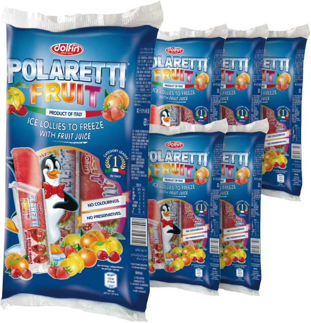 폴라레티 후르츠 아이스바, 400ml, 6개