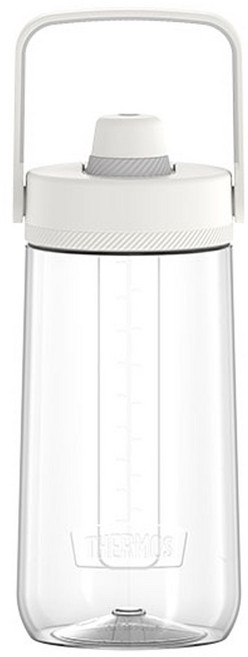 THERMOS 膳魔師 輕水瓶 TP4349 上蓋附把手設計 瓶身容量刻度標示, 白色, 1.2L, 1個
