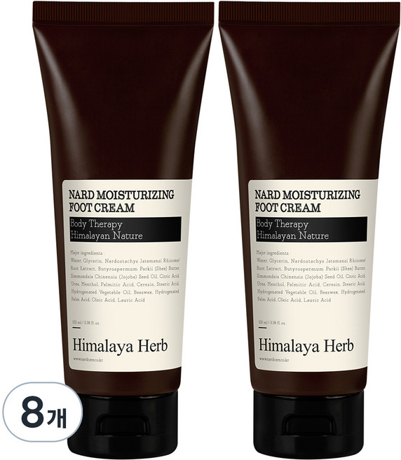 나드 고보습 각질 케어 풋크림, 8개, 100ml, 1개입
