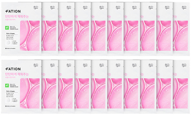 파티온 리얼 핏 콜라겐 퍼밍 마스크팩 23ml, 1개입, 20개