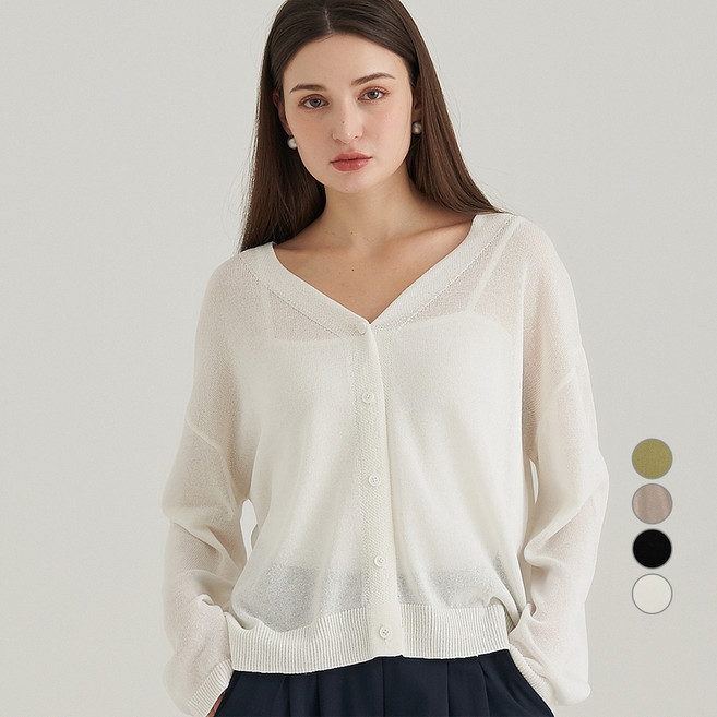 ELLE PARIS 릴렉스핏 여름용 데일리 가디건