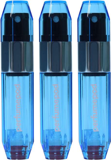 트라발로 퍼퓸팟 아이스 펌핑식 충전 휴대용 향수공병 5ml, 스카이블루, 3개