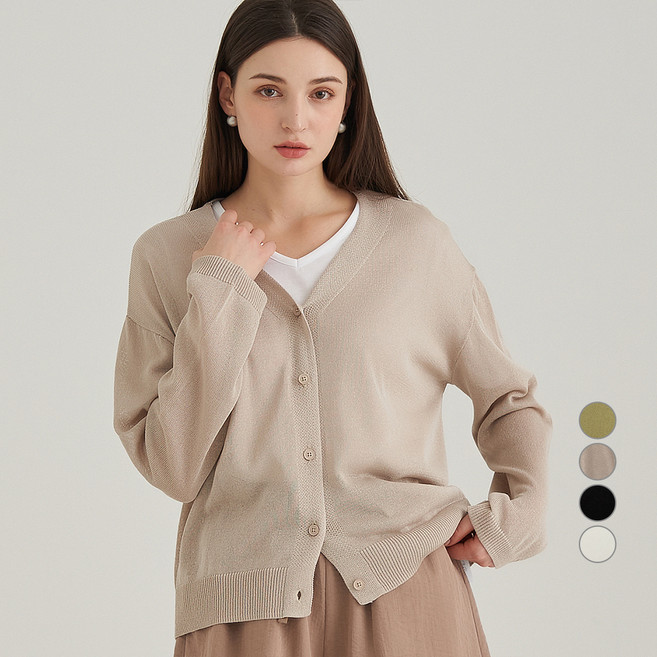 ELLE PARIS 릴렉스핏 여름용 데일리 가디건