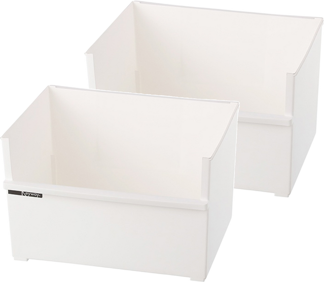 KEYWAY 聯府 開放式整理盒, 白色, 2個