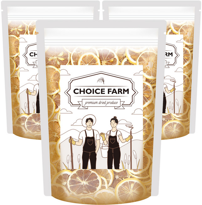 초이스팜 건레몬 슬라이스 상급, 100g, 3개