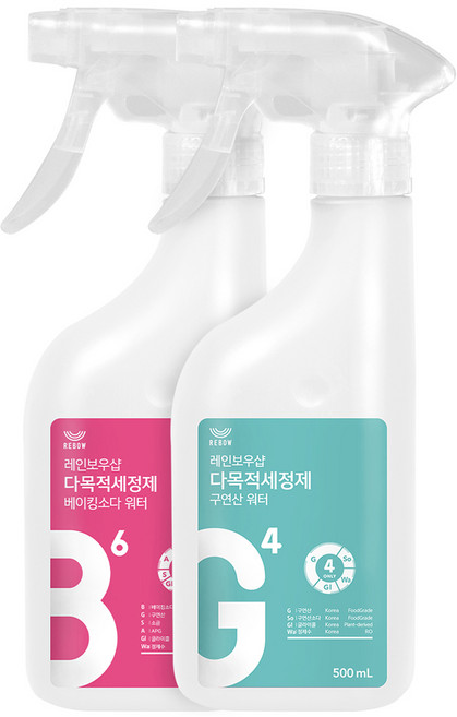 레인보우샵 다목적세정제 세정듀오, 500ml, 1세트