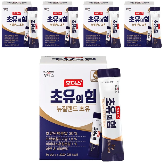 일동후디스 초유의 힘 스틱 뉴질랜드 초유, 60g, 5개 - 쿠팡