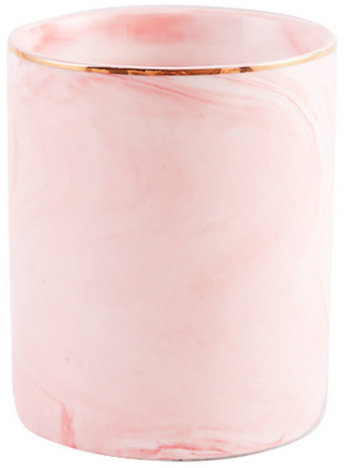 안이스 고급 세라믹 화장브러쉬 통, 핑크, 1개