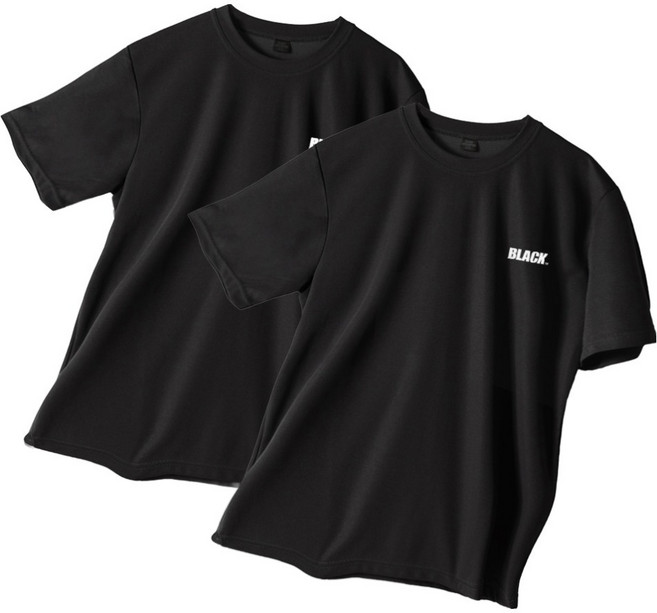 블랙몬스터핏 남녀공용 BLACK 쿨론 반팔 트레이닝 티셔츠 2p
