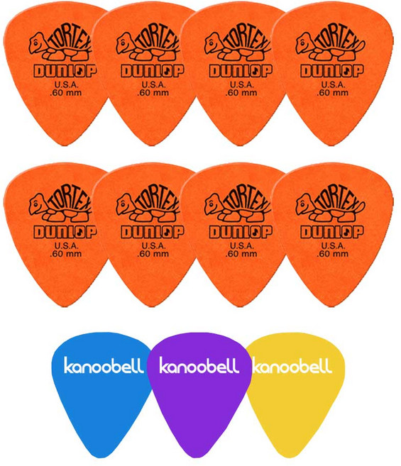 Dunlop Tortex Standard 피크 8p + 카누벨 피크 3p, 1세트