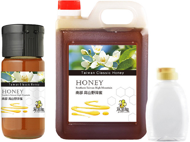 尋蜜趣 得獎蜜 台灣野淬蜂蜜 入口清甜微酸 層次豐富, 3.7kg, 1組