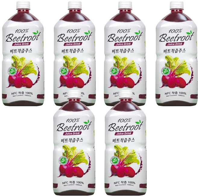 파모빗 비트 착즙주스 100%, 1L, 6개