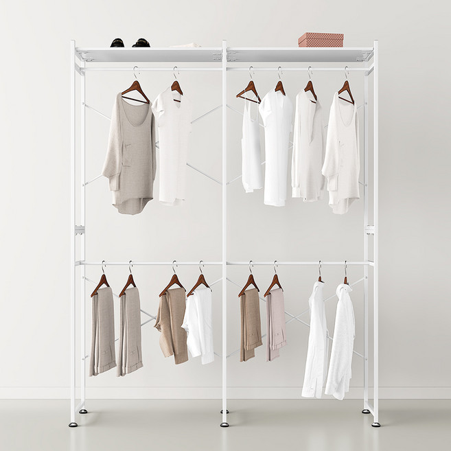 하비티 프리미엄 행거 2단, 화이트