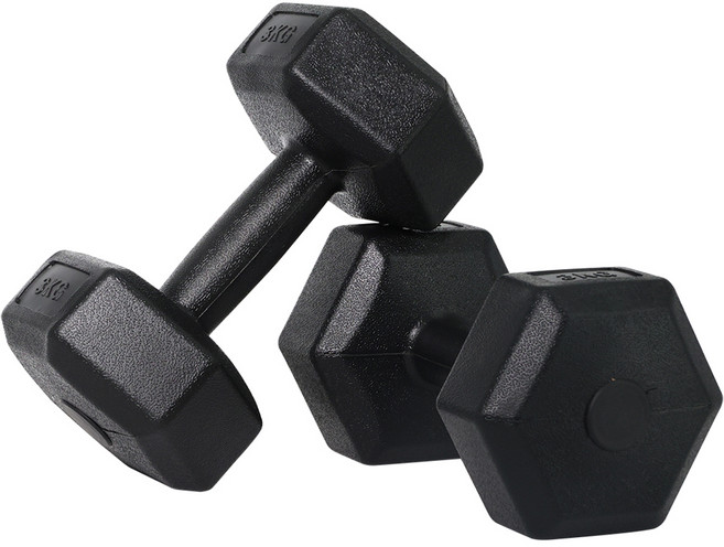 벨리카 홈짐 베이직 육각 덤벨 블랙 DB-01, 3kg, 2개