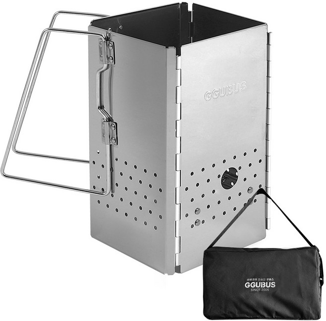 꾸버스 접이식 사각 차콜스타터, 1개