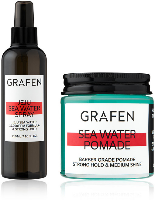 그라펜 해수 포마드 헤어왁스 100g + 스프레이 210ml 세트, 1세트