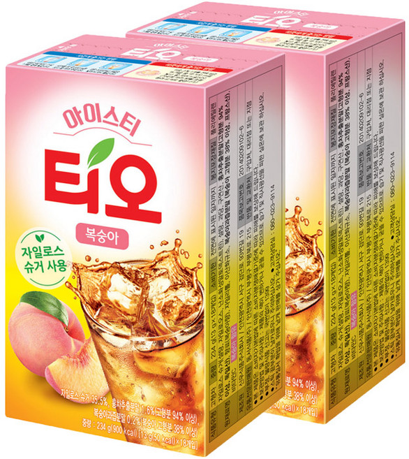 동서티오 아이스티 복숭아맛, 13g, 18개입, 2개
