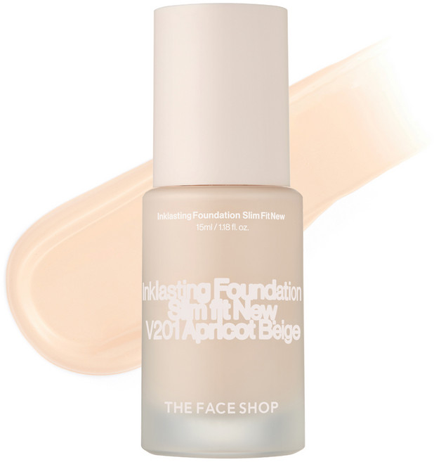 THE FACE SHOP 菲詩小舖 貼妝持久粉底液 超薄新款, V201, 1瓶