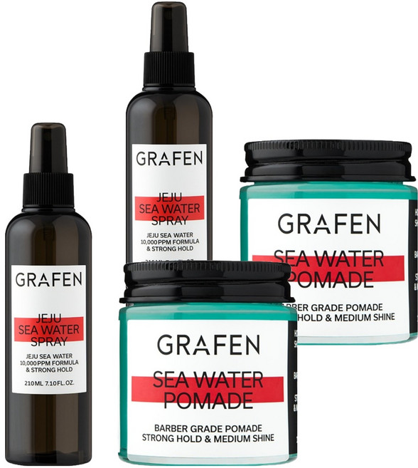 Graphen Seawater Pomade 髮蠟 100g + 噴霧 210ml 套組, 2套