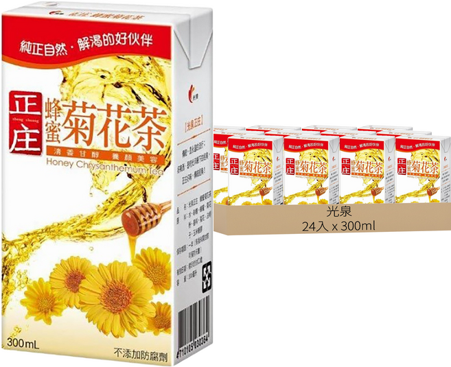 光泉 正庄 蜂蜜菊花茶, 300ml, 24入