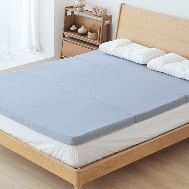 슬립앤슬립 깊은잠 클라우드 3단 접이식 토퍼, 블루그레이, 7cm