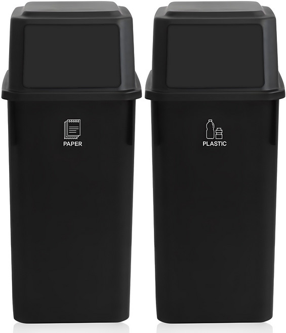 코멧 홈 깊은 쓰레기 분리수거함 60L 블랙
