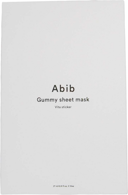 Abib 阿彼芙 台灣公司貨 口香糖面膜 維他命 亮澤透白 27ml 10片, 1組