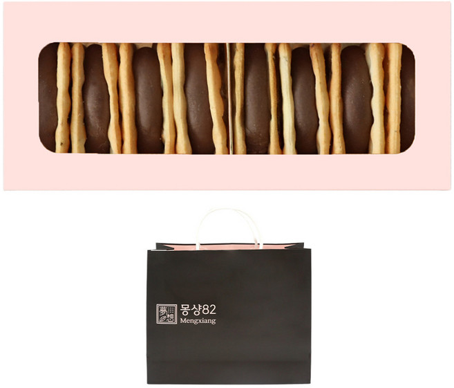 몽샹82 누가크래커 초코 8p 선물세트 + 쇼핑백, 단품, 1세트