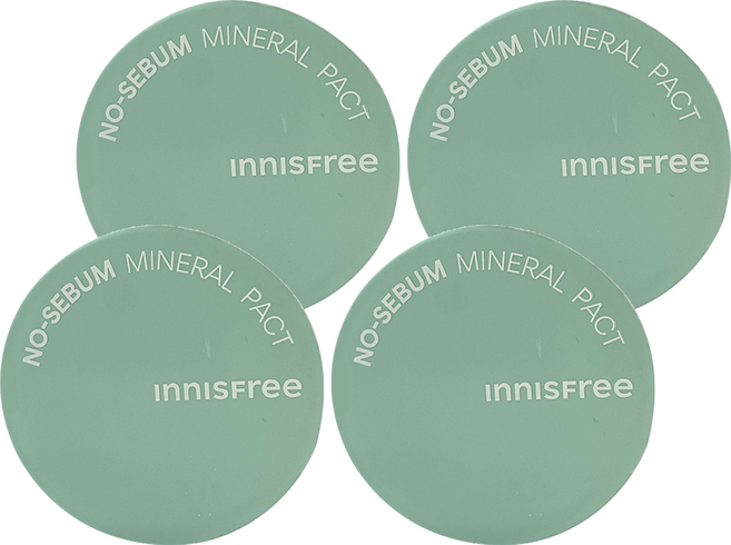 INNISFREE 台灣公司貨 無油無慮礦物控油蜜粉餅 8.5g, 78511, 4個