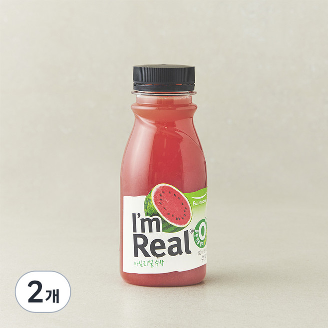 아임리얼 수박 주스, 190ml, 2개