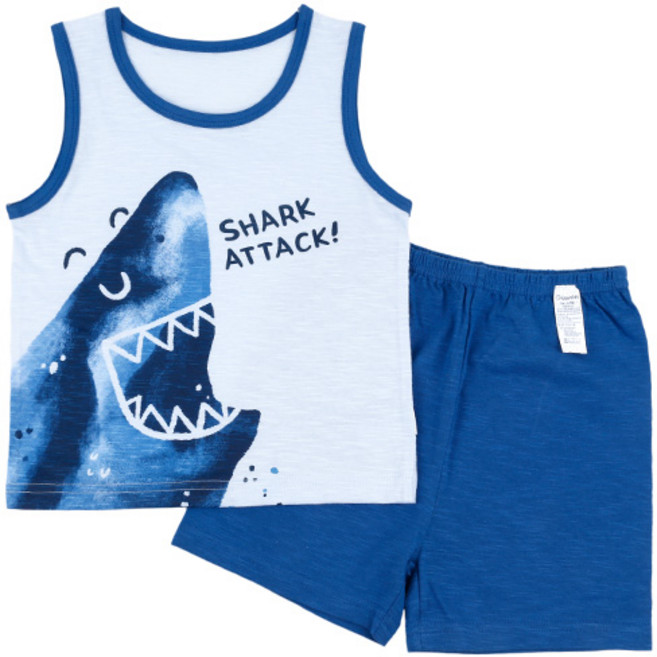 메이키즈 남아용 통기성 민소매 슬럽 상하의 세트