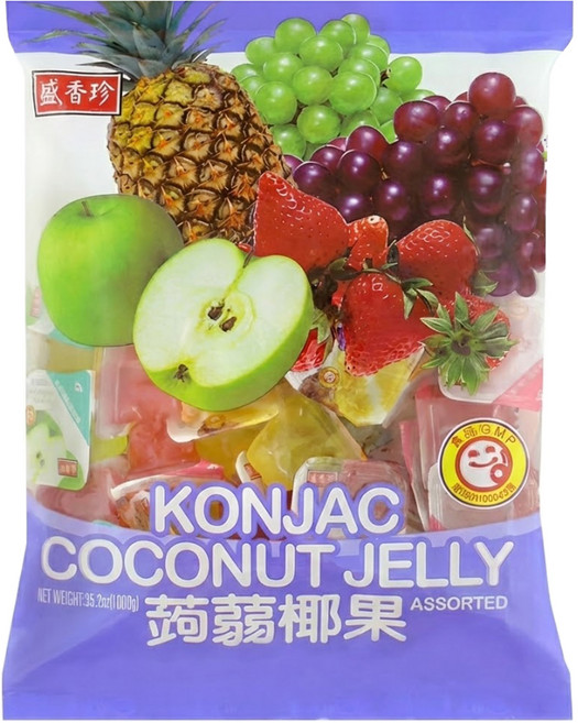 盛香珍 大蒟蒻椰果 綜合, 1kg, 1袋